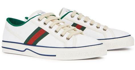 gucci white tennise shoes|classic white Gucci sneakers.